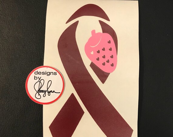 HEMANGIOMA Awareness Ribbon Decal | Vascular Birthmark decal | Use for car windows, cups & water bottles, laptops and more