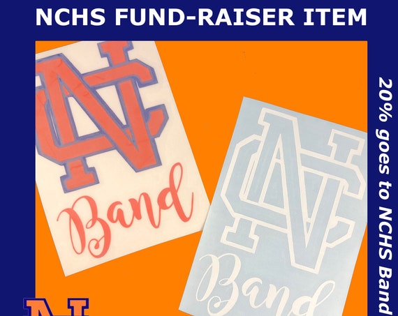 NCHS Decal | Choose Blue & Orange or all white | Car decal, laptop, Cups and Water bottles and more