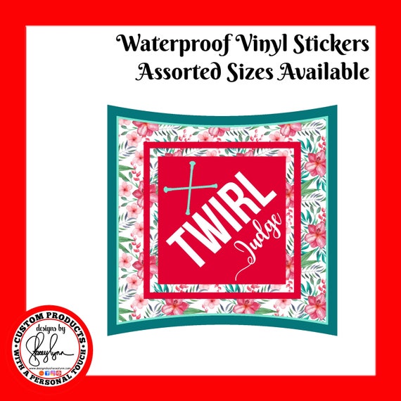 Baton Twirler Judge Sticker for Baton Twirler Judge Waterproof tear-resistant vinyl decal in assorted sizes