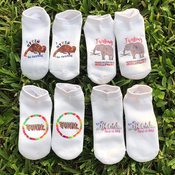 Baton Twirler Socks - Twirl/ All Catch / Otter be Twirling / Irrelephant / assorted styles