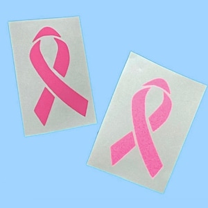 Custom Thin Pink Ribbon Multi-Color Transfer Sticker