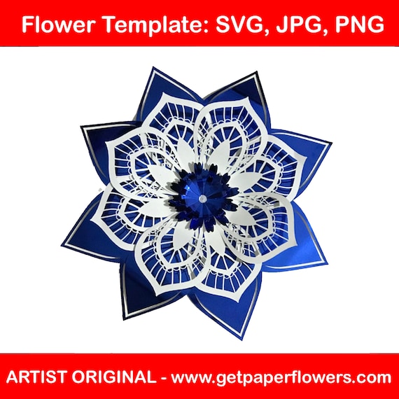 Giant Paper Flower CUT TEMPLATE | use to make Paper Flower Backdrops | Flower cut files | svg, jpg, png