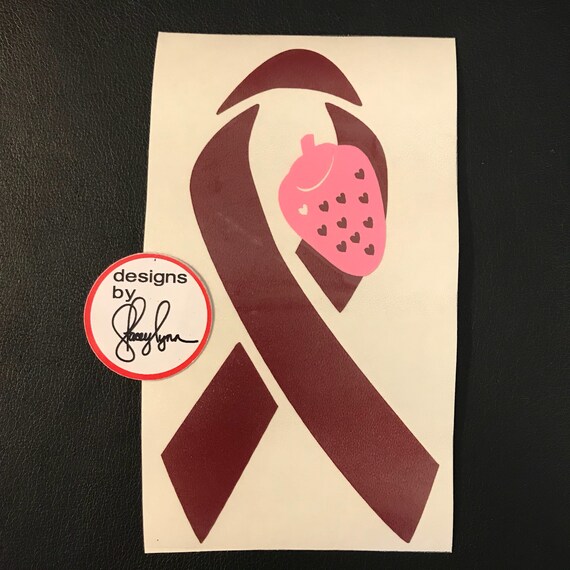 HEMANGIOMA Awareness Ribbon Decal | Vascular Birthmark decal | Use for car windows, cups & water bottles, laptops and more