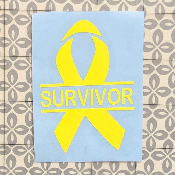 Cancer SURVIVOR Awareness Decal | Any Color | Awareness Ribbon decals for Yeti cups, tumblers, water bottles, cars, laptops and devices