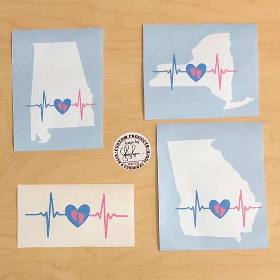 Heartbeat Law awareness decal; decal for car window, laptop, tumblers and other smooth surfaces
