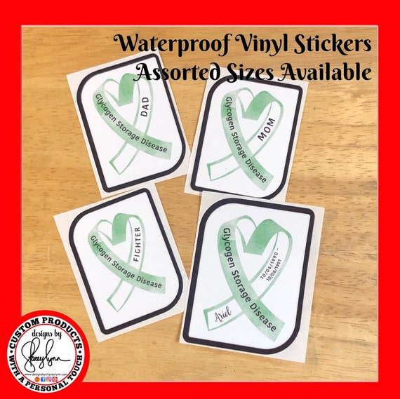 GLYCOGEN STORAGE DISEASE Sticker- Waterproof, tear-resistant, vinyl decal available in assorted sizes or full sheets