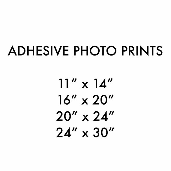 Photo Prints, Assorted & oversize, adhesive backing