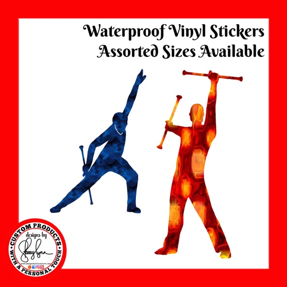 MALE BATON TWIRLER Sticker Waterproof tear-resistant vinyl decal in assorted sizes