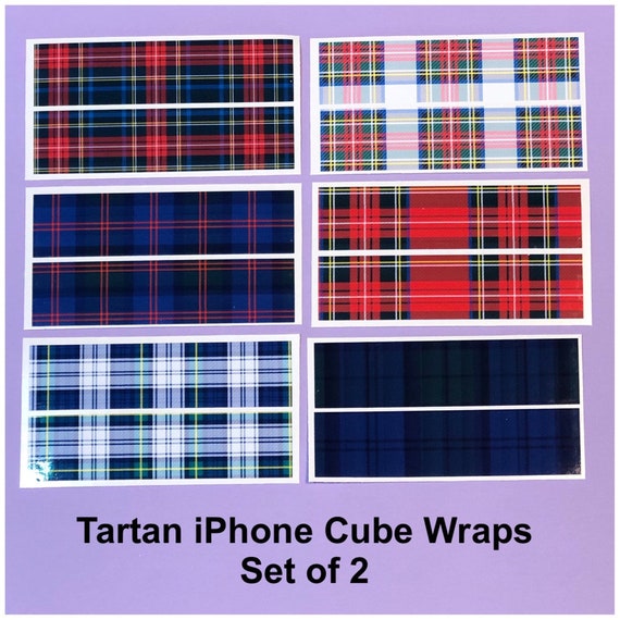 Tartan iPhone cube wrap - Scottish, Highland Dance, Celtic, set of two