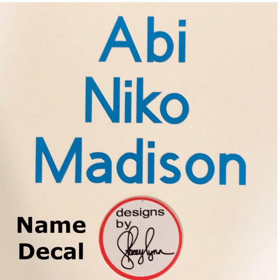 NAME DECAL | Choose size & color | Stickers for Yeti cups, tumblers, mugs, water bottles, cars, laptops and devices