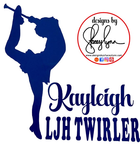 TWIRLER CAR DECAL | Custom decal of your twirler or stock twirler |Baton Twirler | Majorette | Custom Car Decal | Free Shipping