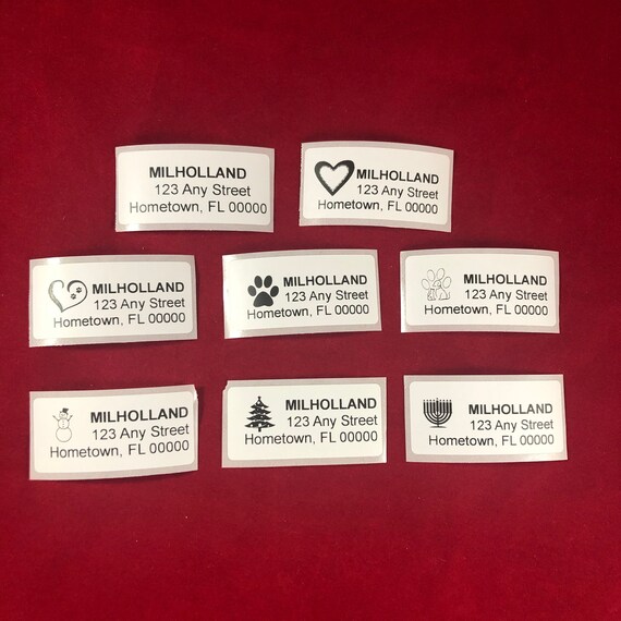 Return Address Labels, set of 100 | 1" x 2" | Use for Christmas Cards, Invitations, Announcements, Save the Date and more!