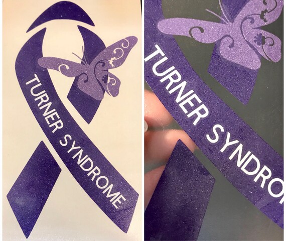 Turner Syndrome Awareness Ribbon Decal | Use for car windows, cups & water bottles, laptops and more