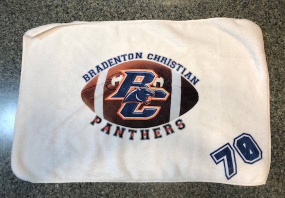 Bradenton Christian School 16" x 24" Football towel, super soft and absorbent athletic towel