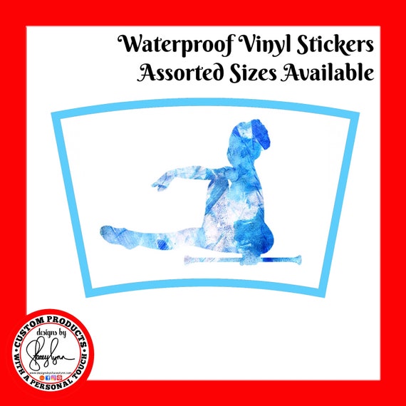 BATON TWIRLER STICKER Waterproof tear-resistant vinyl decal in assorted sizes