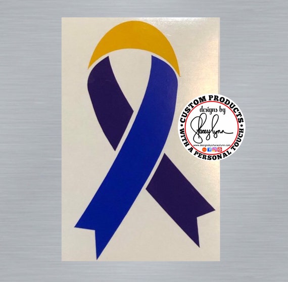 Bladder Cancer Awareness Ribbon Decal | Use for car windows, cups & water bottles, laptops and more