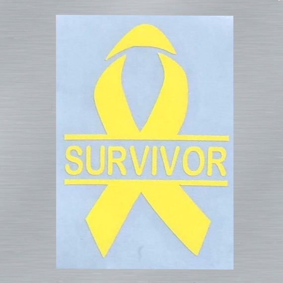 Cancer SURVIVOR Awareness Decal | Any Color | Awareness Ribbon decals for Yeti cups, tumblers, water bottles, cars, laptops and devices