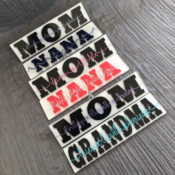 Personalized Glass Plaque - great gift for moms, grandmas, dads and grads | 11.75" x 2.75"