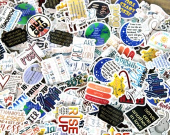 Christian Mini Sticker Bundle, 1.5 inch stickers- Faith Waterproof Stickers, Choose your quantity, personally drawn and designed by me