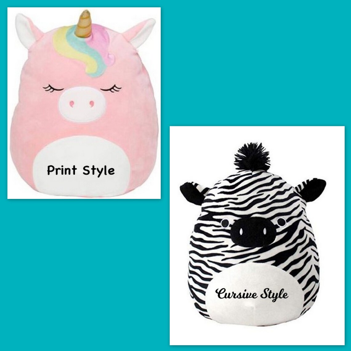 Personalized 8 SQUISHMALLOWS assorted with first name | Etsy