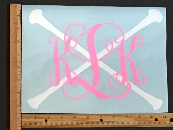 BATON MONOGRAM decals for Yeti cups, tumblers, mugs, water bottles etc