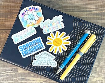 Christian Waterproof 6 Sticker Pack – Durable Vinyl Stickers for Water Bottles, Journals, Car Windows, Laptops & More, Pack 2286