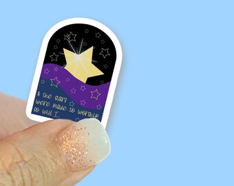 If the stars were made to worship, so will I Christian Vinyl Stickers for Water Bottles, Journals, Cars, Laptops & More