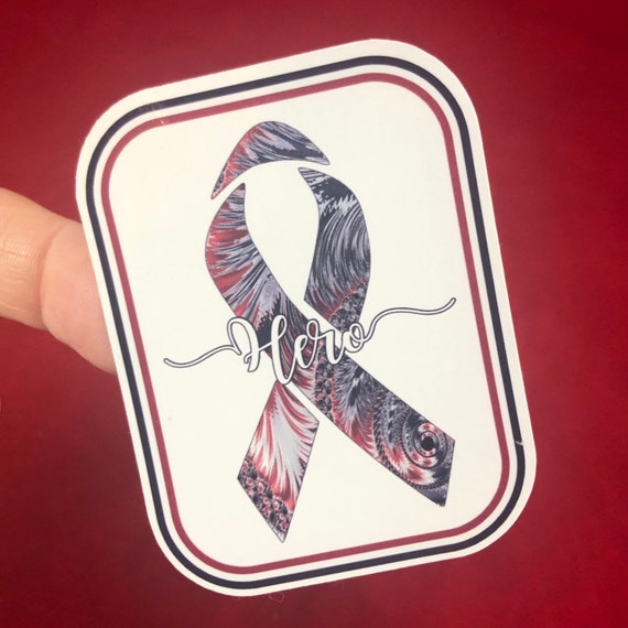American Hero Red, White & Blue Sticker- Waterproof, tear-resistant, vinyl decal available in assorted sizes or full sheets