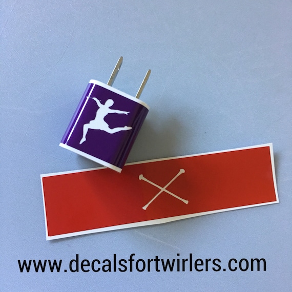 BATON TWIRLER Charger Cube DECAL- Decal for iPhone Charging Cube | Free Shipping