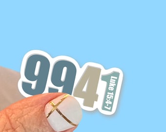 Jesus left the 99 for the one - 9941 -Christian Vinyl Stickers for Water Bottles, Journals, Cars, Laptops & More