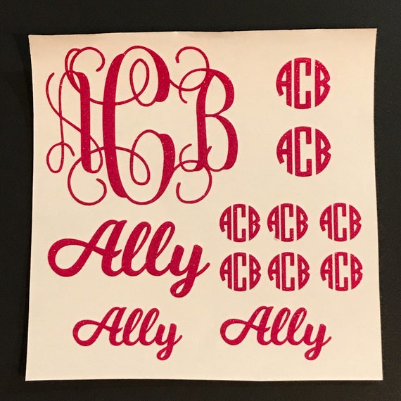 Baton Monogram & Names bundle | Mongram pack| mini monograms | Name decals | FREE shipping