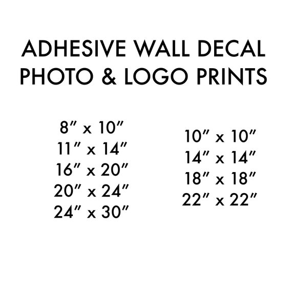 Wall decal Photo Prints, Assorted & oversize, adhesive backing