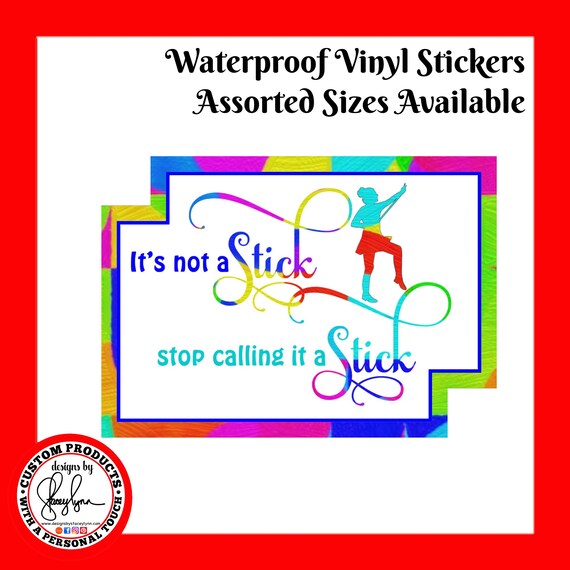 STICKER Waterproof tear-resistant vinyl decal in assorted sizes