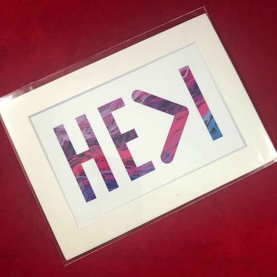 He is Greater than I | Print with choice of 5x7 black or white matte