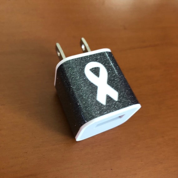 Glitter Awareness Decal for iPhone charging cube - available in single or bulk for fund raising