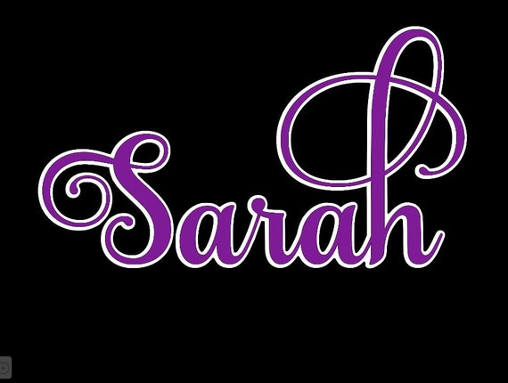 GLITTER Fancy Name WALL decal | Choose size & color | Fancy, swirly name | Decals for girl's bedroom, dorm room, nursery decor, teen room