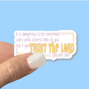 Don't be concerned, Trust the Lord Christian Vinyl Stickers for Water Bottles, Journals, Cars, Laptops & More