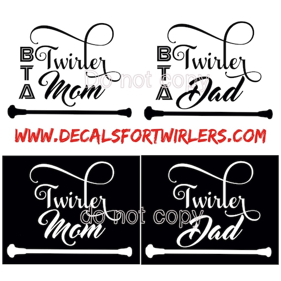 TWIRL MOM or DAD decal for Yeti cups, tumblers, mugs, water bottles devices etc | Free shipping