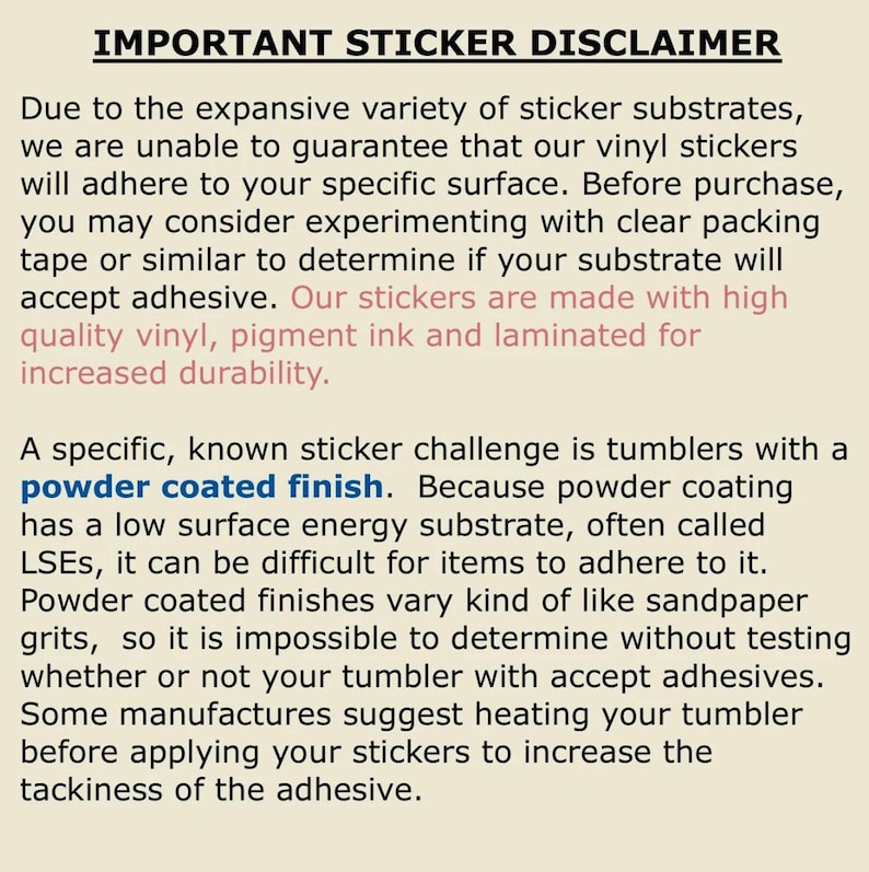a text description for a sticker dispenser