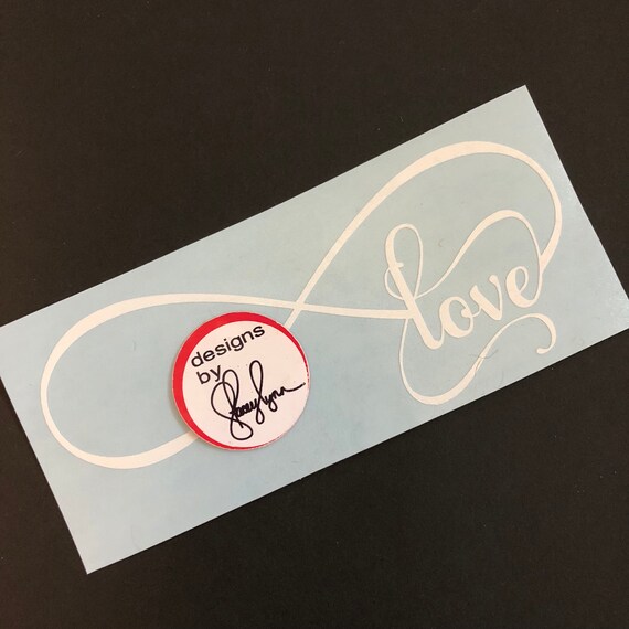 LOVE DECAL; waterproof sticker available in assorted sizes and colors