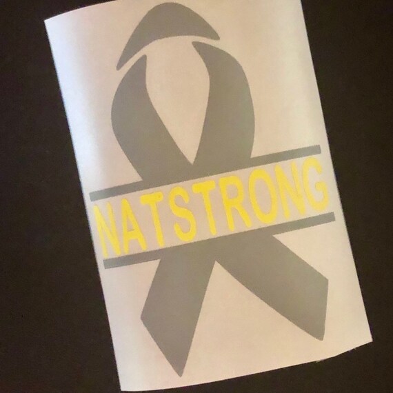 Cancer Awareness Decal | TWO Colors, choice of text | Awareness Ribbon decals for Yeti tumblers, water bottles, cars, laptops and devices