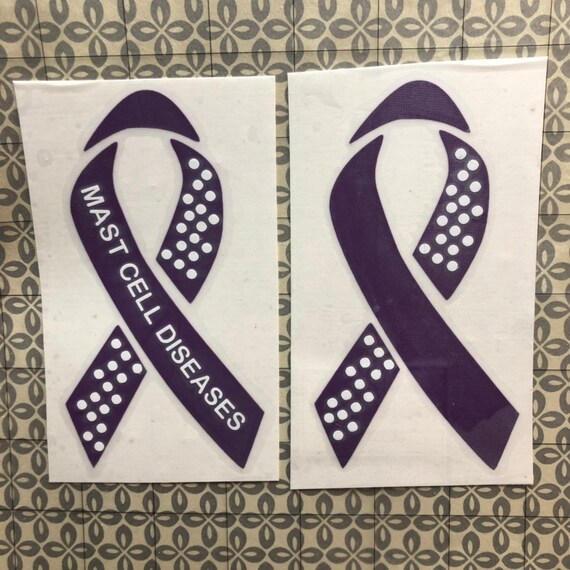 Mast Cell Disease Awareness Ribbon Decal | Use for car windows, cups & water bottles, laptops and more