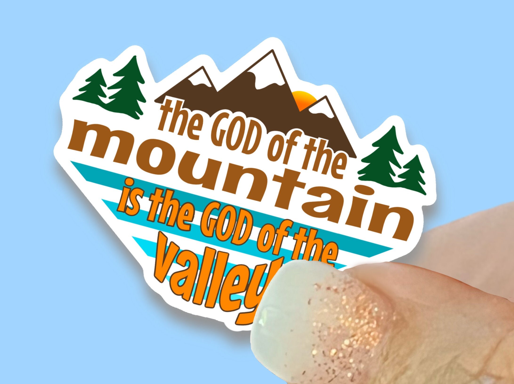 Christian Label, Faith Sticker, Scripture Label, Bible Stickers, Religious  Decal, Mountain Sticker, the God on the Mountain Label, Vinyl 