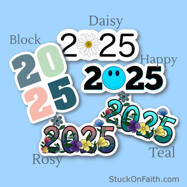 Year Stickers 2025 Etsy