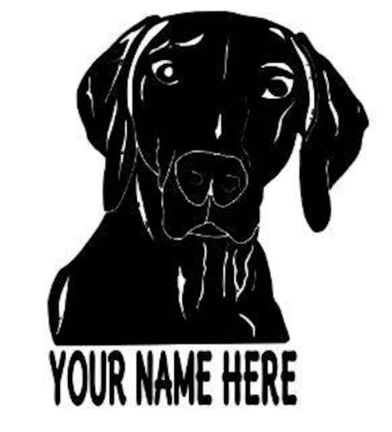 WEIMARANER decal with name for tumblers, cars, laptops, devices etc | FREE shipping