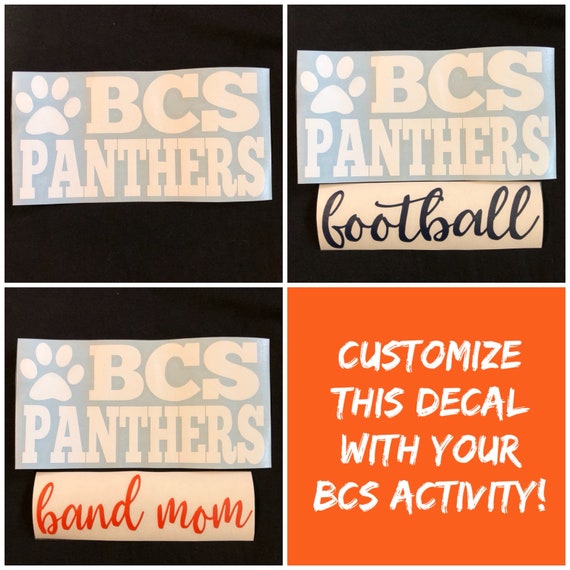Bradenton Christian School, Panthers DECAL - Use for laptops, car windows, Yeti Tumblers & more