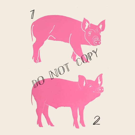 PIG DECAL for Yeti cups, tumblers, mugs, water bottles etc | FREE shipping