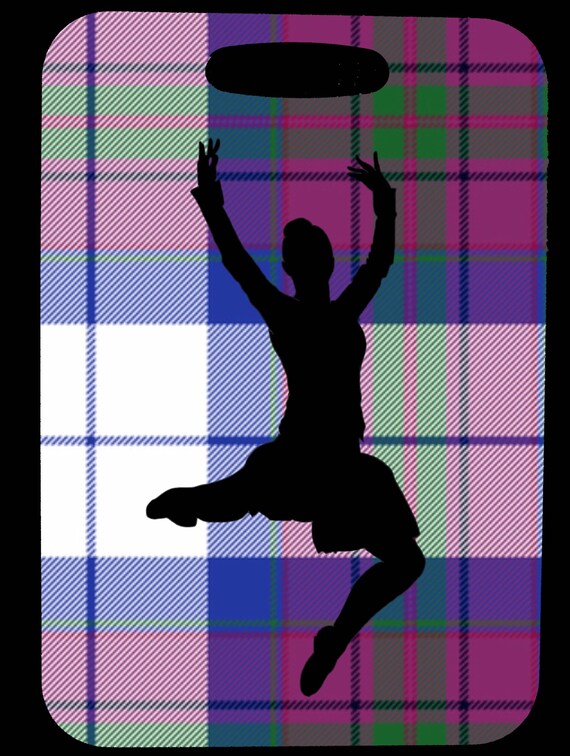 TAMPA BAY HIGHLAND dance, 4" x 2.75" aluminum bag tag | Custom luggage tag