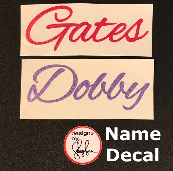 Script NAME decals | Choose size & color | Name Sticker, Labels for Yeti cups, tumblers, mugs, water bottles, cars, laptops and devices
