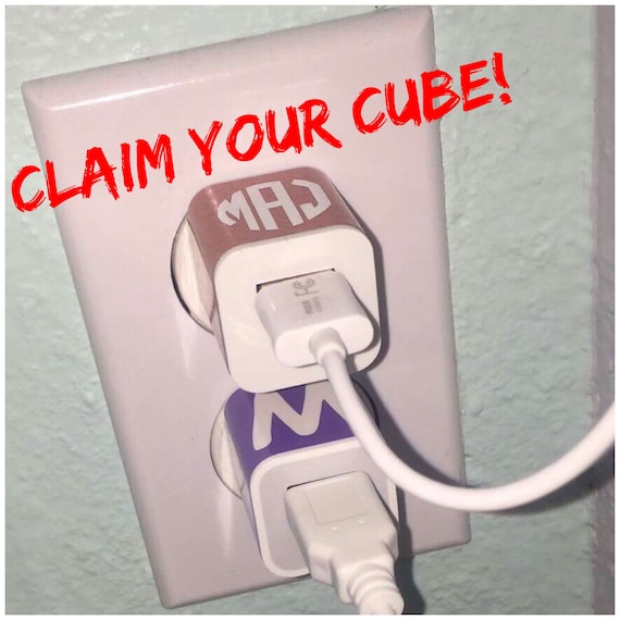 GLITTER iPhone Charger Decal; claim your cube and stop the confusion!